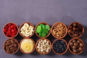 Mix of dried and candied fruits and nuts