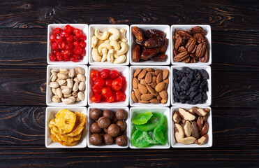 Mix of dried and candied fruits and nuts