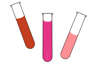 試験管のかわいいイラスト素材