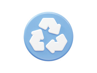 Recycle icon vector illustration transparent