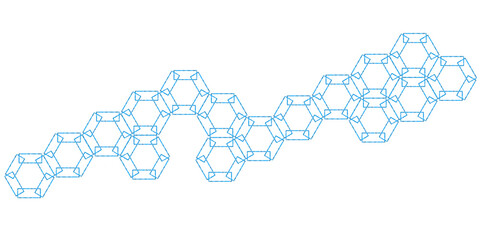 Modern futuristic geometric shapes pattern design background with hexagons