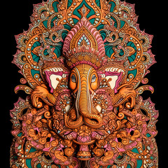 Divine Creation: AI-Generated Exquisite Ganesh Sculpture