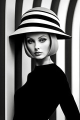 Timeless Monochrome: AI-Styled Beauty in Black and White