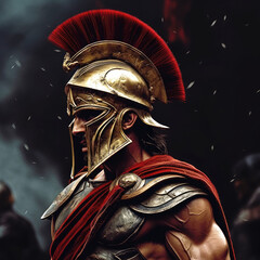 Roman warrior. Digital art.