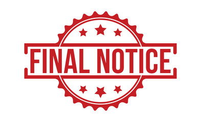 Final Notice stamp red rubber stamp on white background. Final Notice stamp sign. Final Notice stamp.