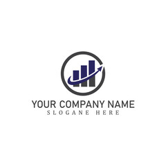 Business  logo company with financial markets 