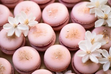 Obraz na płótnie Canvas Pink french macarons
