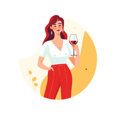 woman holding a wine glass