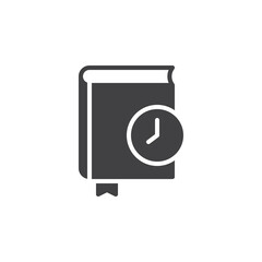 Book reading time vector icon