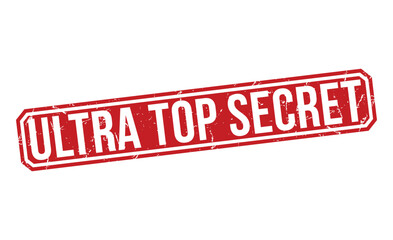Fototapeta premium Ultra Top Secret Red Rubber Stamp vector design.