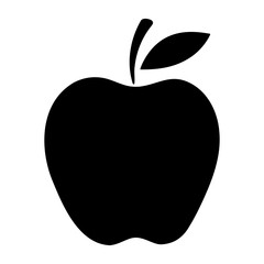 Apple silhouette isolated. Vector illustration