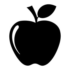 Apple silhouette isolated. Vector illustration
