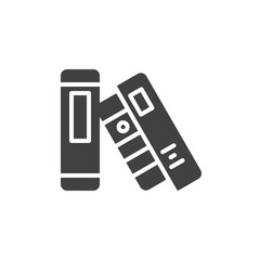 Three books vector icon
