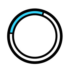 blue white circle download ring