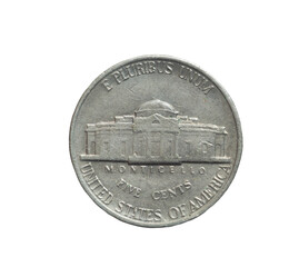 American five cent coin