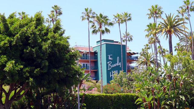 BEVERLY HILLS, California &ndash; July 2, 2023: The Beverly Hills Hotel at 9641 Sunset Boulevard, Beverly Hills, California