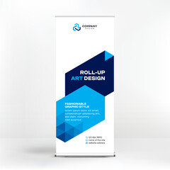 Geometric design, roll-up, creative background, template for photo and text placement, presentations