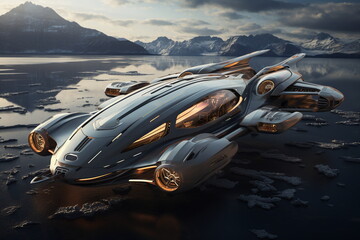 Future of flying Sustainable Transportation - AI Generated