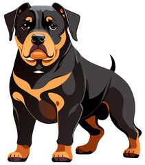 Fototapeta premium rottweiler cartoon