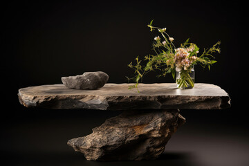 Rustic stone for product display