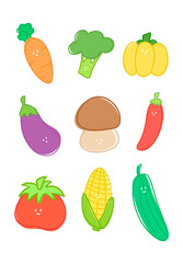 set of vegetables
