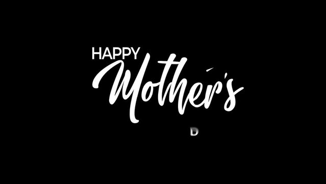 text animation ink drop effect mother's day gold style