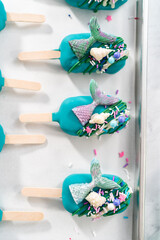 Mermaid cakesicles