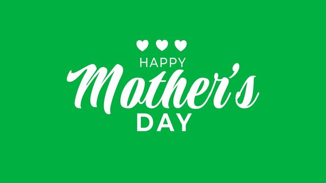 text animation ink drop effect mother's day green screen style 