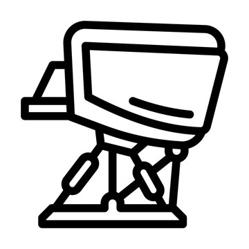 flight simulator aeronautical engineer line icon vector. flight simulator aeronautical engineer sign. isolated contour symbol black illustration