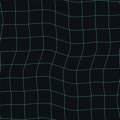 Blue  geometry wireframe grid backgrounds in white color black background. 3D abstract posters, patterns, cyberpunk elements in trendy psychedelic rave style. 