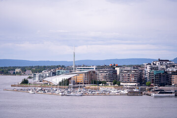 Naklejka premium Panoramic view of Oslo, capital city of Norway