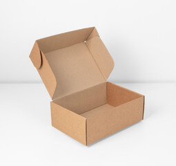 Brown Paper box Cardboard box isolated on white background 