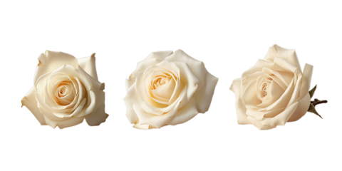 White rose flower on the white backgound