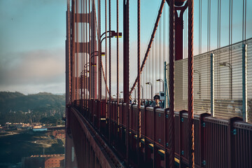view of the golden gate bridge with tourist