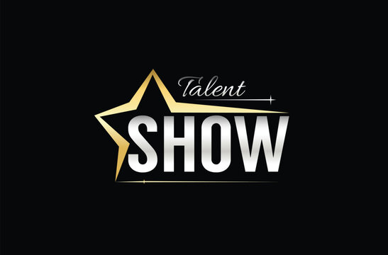 talent show text logo vector