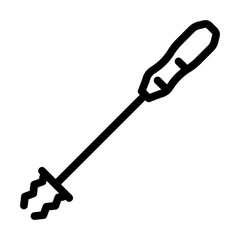 marshmallow roasting sticks line icon vector. marshmallow roasting sticks sign. isolated contour symbol black illustration