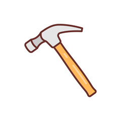 Hammer icon in vector. Logotype