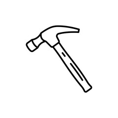 Hammer icon in vector. Logotype