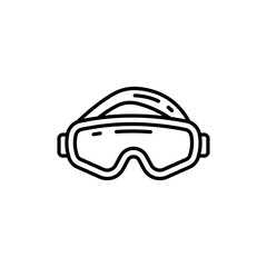 Safety Goggles icon in vector. Logotype