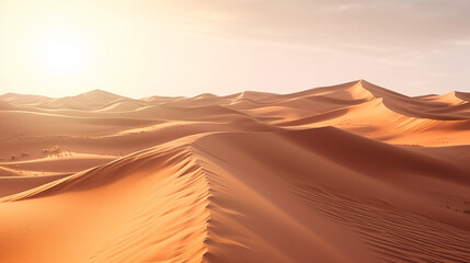 desert sunset with smooth white sand background landscape,.feeling relaxing and clam representing concept of beautiful nature theme