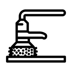 surface finishing manufacturing engineer line icon vector. surface finishing manufacturing engineer sign. isolated contour symbol black illustration