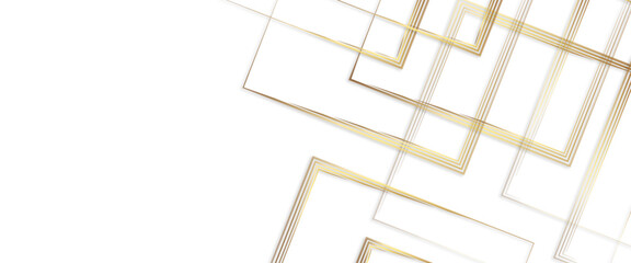 Abstract luxury modern geometric concept on white background  with light effected geometric graphic elements with stripe lines used for wrapping products, cover design and web design, Vector.