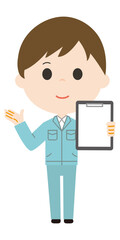 Fototapeta premium man in work clothes