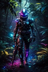 Futuristic space soldier 