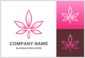 Geometric Flower Business Company Stock Vector Logo Design Template
