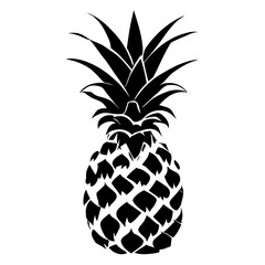 Pineapple silhouette icon isolated. Vector illustration