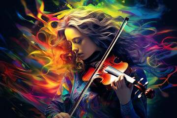 Fototapeta premium Visualization of music or sound