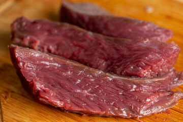 Fresh, raw wild boar meat, tenderloin