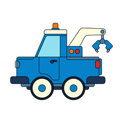 Color vector icon with toys car. Engaging and interactive toys that spark creativity and imagination. Designed for kids. Encourage playtime and ignite the joy of discovery with popular children's toys