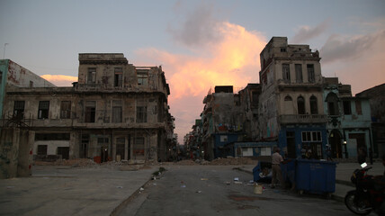 The afternmath of a war-torn city.